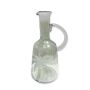 Palm Etched Glass Pitcher