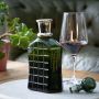 Emerald Glass Whiskey Decanter with Stopper