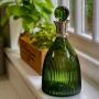 Emerald Glass Port Decanter with Stopper