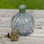 Globe Shaped Fluted Glass Bottle