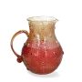 Red Amber Ombre Glass Pitcher