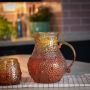 Red Amber Ombre Glass Pitcher