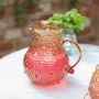 Red Amber Ombre Glass Pitcher