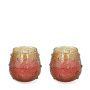 Set of Two Red Amber Ombre Glass Tumblers | PERFECTLY IMPERFECT