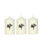 Set of Three Ginkgo Leaf Candle Pins