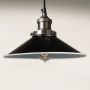 Antique Silver Pendant Fitment with Large Black Metal Triangular Shade