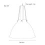 Domed Industrial Hanging Light - Black