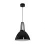 Two Tone Domed Industrial Pendant - Black Dome