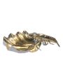 Gold and White Enamel Lobster and Shell Champagne Cooler