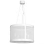 White Drum 4 Bulb Chandelier