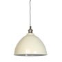 Moderne Large Cream Domed Shade and Nickel Fitment