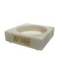 Wine Marble Bottle Holder with brass inlay