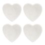 Set of 4 Heart Shaped Marble Coasters 