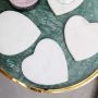 Set of 4 Heart Shaped Marble Coasters 