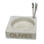 Olives Marble Olive Dish with picks 