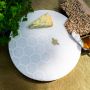 Laser Etched Round Marble Cheese Board with Brass Bee | PRE-ORDER - DUE EARLY NOVEMBER