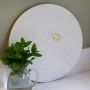 Laser Etched Round Marble Cheese Board with Brass Bee | PRE-ORDER - DUE EARLY NOVEMBER