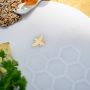 Laser Etched Round Marble Cheese Board with Brass Bee | PRE-ORDER - DUE EARLY NOVEMBER