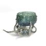 Octopus Holder with Blue Green Glass Bowl