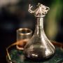 Glass Ships Decanter with Nickel Finish Octopus Stopper