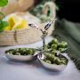 Olive Three Section Serving Dish 