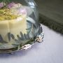 Olive Cake Stand with Glass Dome 