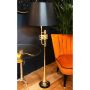 Herald Trumpet Floor Lamp with Black Shade 