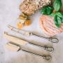 Polished Knot Traditional Cheese Knife, Soft Cheese Knife & Stilton Scoop Set 