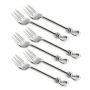 Set of Six Polished Knot Fish Forks