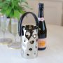 Polo Bottle Holder with Black Leather Handle