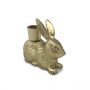 Bunny Rabbit Single Candle Holder - Shiny Gold Finish