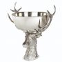 Large Punch Bowl with Stag Stand