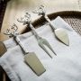 Set of Three Stag Head Cheese Knives 