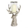 Stag Head Antler Hurricane Lantern 