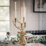 Gold Stag Taper Candle Holder