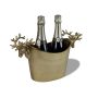 Antique Gold Stag Wine Cooler