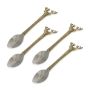 Set of Four Golden Stag Coffee Spoons