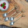 Set of Four Golden Stag Coffee Spoons