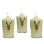 Set of Three Stag Candle Pins - Gold Finish