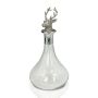 Glass Ships Decanter with Nickel Finish Stag Stopper (cutout image)