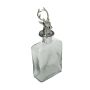 Glass Square Decanter with Nickel Finish Stag Stopper