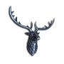 Stag Head Wall Decor - Silver Finish 