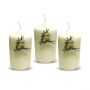 Set of Three Leaping Stag Candle Pins - Silver Finish 