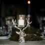 Mini Stag Head Hurricane Lantern 