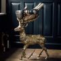 Gold Standing Stag with Hammered Bowl