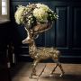 Gold Standing Stag with Hammered Bowl