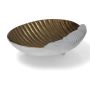 Gold and White Enamel Small Shell Bowl | PERFECTLY IMPERFECT