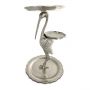 Three-Tier Stork Cake Stand - Silver Finish 