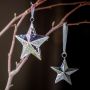 Extra Small Silver Hammered Star Decoration 