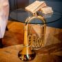 Moritz Tuba Glass Top Side Table